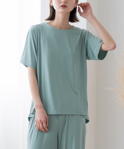 VitaFelice（ヴィータフェリーチェ）の「フローズンスムースルームウェア 上下セット（ルームウェア/パジャマ・レディース・グレー/スカイブルー/チャコール/グリーン系その他・FREE）」の10枚目の写真