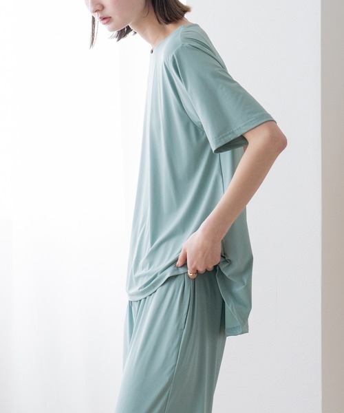 VitaFelice（ヴィータフェリーチェ）の「フローズンスムースルームウェア 上下セット（ルームウェア/パジャマ・レディース・グレー/スカイブルー/チャコール/グリーン系その他・FREE）」の11枚目の写真