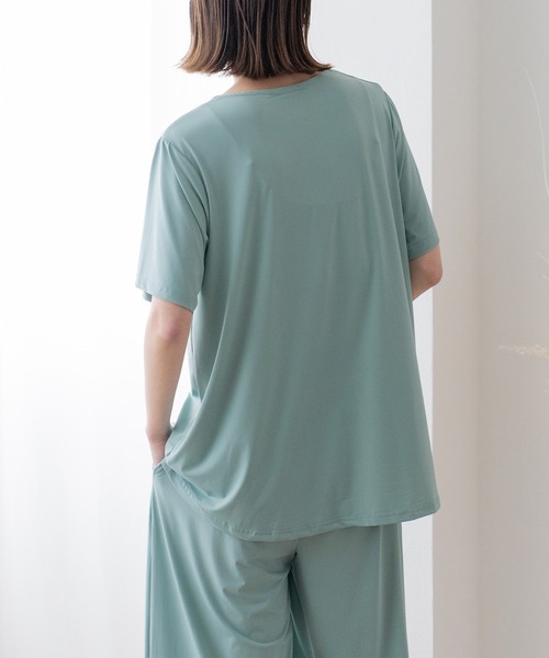 VitaFelice（ヴィータフェリーチェ）の「フローズンスムースルームウェア 上下セット（ルームウェア/パジャマ・レディース・グレー/スカイブルー/チャコール/グリーン系その他・FREE）」の12枚目の写真