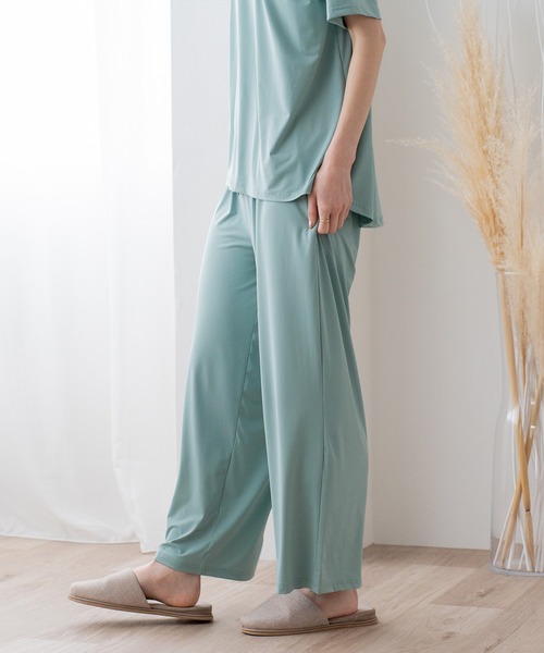 VitaFelice（ヴィータフェリーチェ）の「フローズンスムースルームウェア 上下セット（ルームウェア/パジャマ・レディース・グレー/スカイブルー/チャコール/グリーン系その他・FREE）」の14枚目の写真