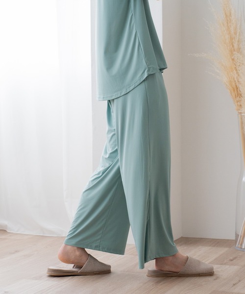 VitaFelice（ヴィータフェリーチェ）の「フローズンスムースルームウェア 上下セット（ルームウェア/パジャマ・レディース・グレー/スカイブルー/チャコール/グリーン系その他・FREE）」の16枚目の写真