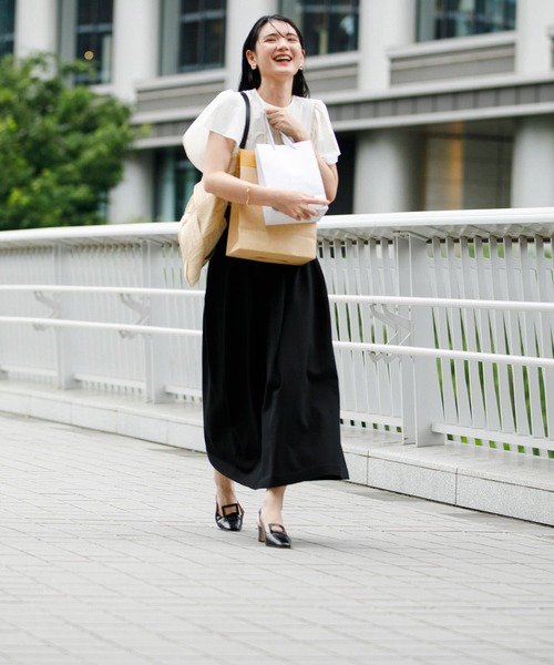 F by ROSSO（エフバイロッソ）の「F by ROSSO　ウォッシャブルフレアスカート（スカート・レディース・カーキ/ブラック・FREE）」の6枚目の写真