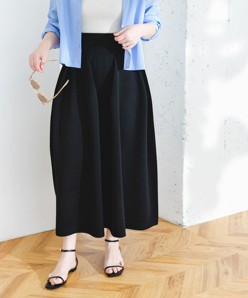 F by ROSSO（エフバイロッソ）の「F by ROSSO　ウォッシャブルフレアスカート（スカート・レディース・カーキ/ブラック・FREE）」の10枚目の写真