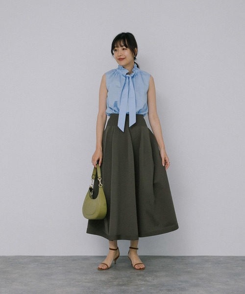 F by ROSSO（エフバイロッソ）の「F by ROSSO　ウォッシャブルフレアスカート（スカート・レディース・カーキ/ブラック・FREE）」の12枚目の写真