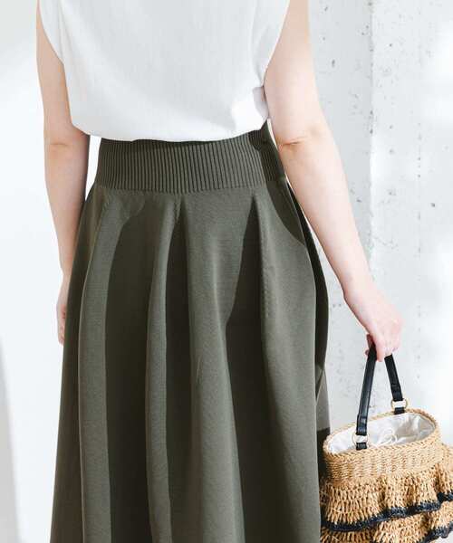 F by ROSSO（エフバイロッソ）の「F by ROSSO　ウォッシャブルフレアスカート（スカート・レディース・カーキ/ブラック・FREE）」の14枚目の写真