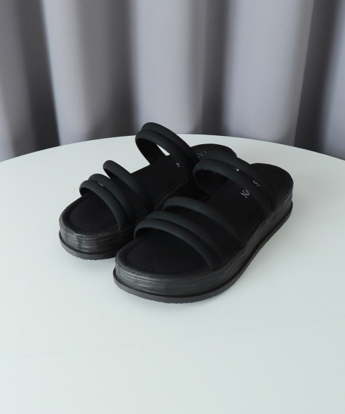 Miniministore(ミニミニストア)の「ミュールサンダル 厚底 ストラップ 夏靴(サンダル・レディース・ブラック/ベージュ/オフホワイト・22.5cm/23.5cm/24.5cm/23.0cm/24.0cm/25.0cm)」の18枚目の写真