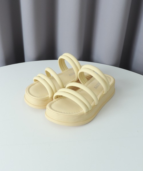 Miniministore(ミニミニストア)の「ミュールサンダル 厚底 ストラップ 夏靴(サンダル・レディース・ブラック/ベージュ/オフホワイト・22.5cm/23.5cm/24.5cm/23.0cm/24.0cm/25.0cm)」の20枚目の写真