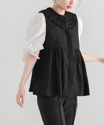 【ZOZO限定商品】ミニフリルペプラムノースリーブ