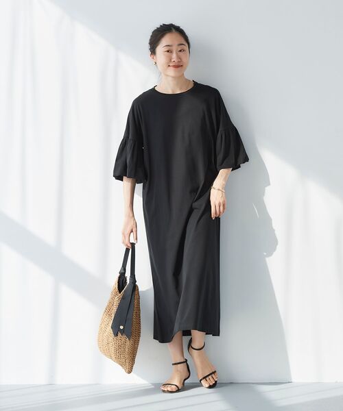 le.coeur blanc(ルクールブラン)の「バルーンスリーブカットワンピース(ワンピース・レディース・ブラック/オレンジ/グリーン/ベージュ・38)」の13枚目の写真