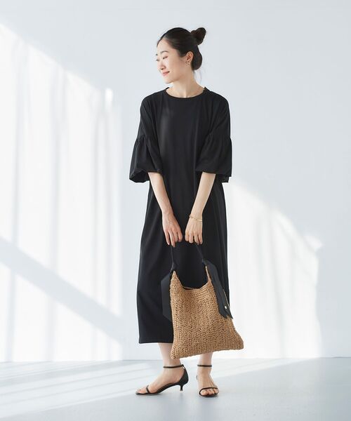 le.coeur blanc(ルクールブラン)の「バルーンスリーブカットワンピース(ワンピース・レディース・ブラック/オレンジ/グリーン/ベージュ・38)」の15枚目の写真