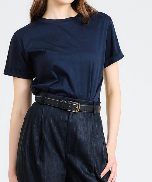 新品タグ付　ESTNATION コットンスムーススビンハーフスリーブTシャツ Steven Alan＞ オーガニックコットン ボーダー ショートスリーブ
