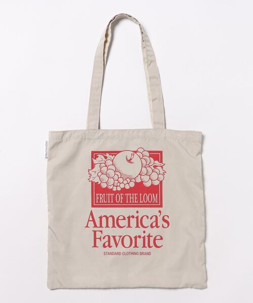 Donnaruma（ドンナルンマ）の「「FRUIT OF THE LOOM」GRAPHIC TOTE BAG（トートバッグ・レディース・ラベンダー/イエロー/ミント/ピンク/アイボリー・FREE）」の2枚目の写真