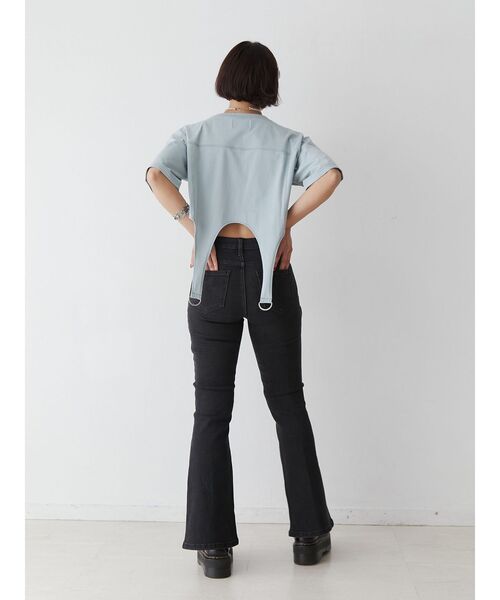 jouetie（ジュエティ）の「ガーターTシャツ（Tシャツ/カットソー・レディース・ブルー/オフホワイト/ブラック・MEDIUM）」の18枚目の写真