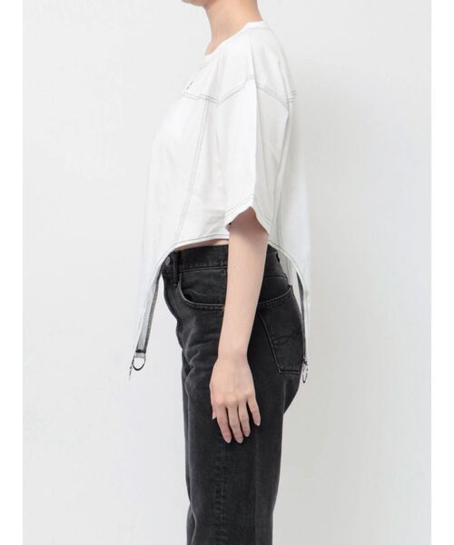 jouetie（ジュエティ）の「ガーターTシャツ（Tシャツ/カットソー・レディース・ブルー/オフホワイト/ブラック・MEDIUM）」の20枚目の写真