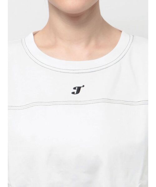 jouetie（ジュエティ）の「ガーターTシャツ（Tシャツ/カットソー・レディース・ブルー/オフホワイト/ブラック・MEDIUM）」の22枚目の写真