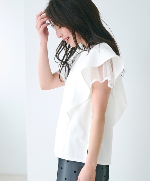 チュールレイヤードトップス（Tシャツ/カットソー）｜coca（coca