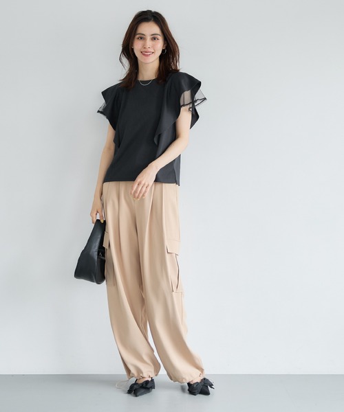 チュールレイヤードカットトップス SENSE OF PLACE｜チュールレイヤードカットトップ | Rakuten