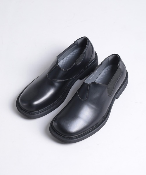 セール】【shoes365】レースレス ゴアレザーシューズ（ドレス