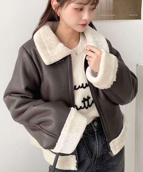 moment+（モーメントプラス）の「フェイクレザー×フェイクファー