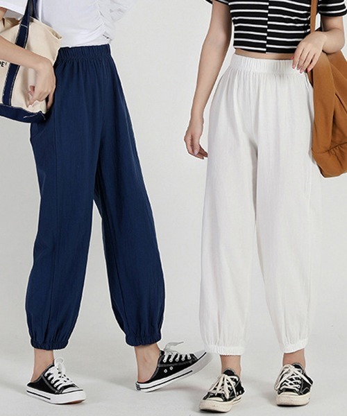 Miniministore（ミニミニストア）の「ジョガーパンツ スウェットパンツ 春夏（スウェットパンツ・レディース・ダークグレー/ブラック/カーキ/ネイビー/テラコッタ/ベージュ/ホワイト/イエロー・FREE）」の9枚目の写真