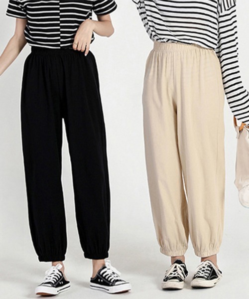 Miniministore（ミニミニストア）の「ジョガーパンツ スウェットパンツ 春夏（スウェットパンツ・レディース・ダークグレー/ブラック/カーキ/ネイビー/テラコッタ/ベージュ/ホワイト/イエロー・FREE）」の11枚目の写真