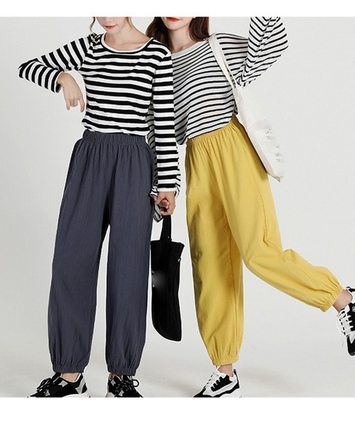 Miniministore（ミニミニストア）の「ジョガーパンツ スウェットパンツ 春夏（スウェットパンツ・レディース・ダークグレー/ブラック/カーキ/ネイビー/テラコッタ/ベージュ/ホワイト/イエロー・FREE）」の16枚目の写真