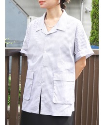 【WEB限定】ハーフスリーブチェックルーズシャツ