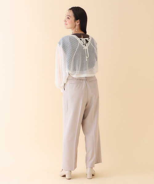 index(インデックス)の「◆ラメシアーボレロカーディガン リネン混【手洗い可】(カーディガン/ボレロ・レディース・パープル/ブラック/オフホワイト・00)」の10枚目の写真