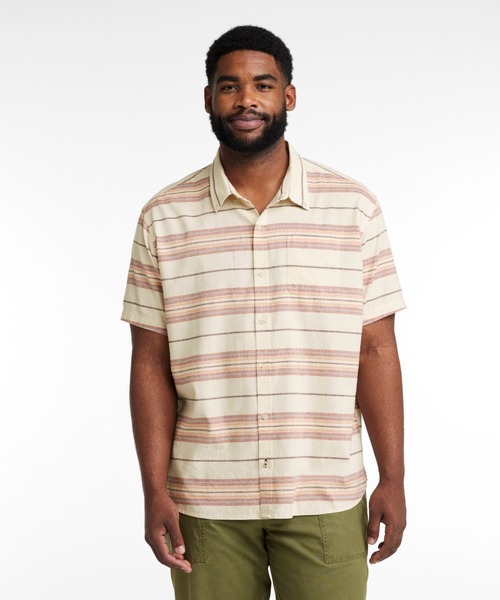 L.L.Bean(エルエルビーン)の「バックヤード・バーベキュー・シャツ、トラディショナル・フィット(ゆったりフィット) 半袖 ストライプ 米国フィット・レギュラー(シャツ/ブラウス・メンズ・グレー系その他/ブルー系その他・SMALL/MEDIUM/LARGE)」の3枚目の写真