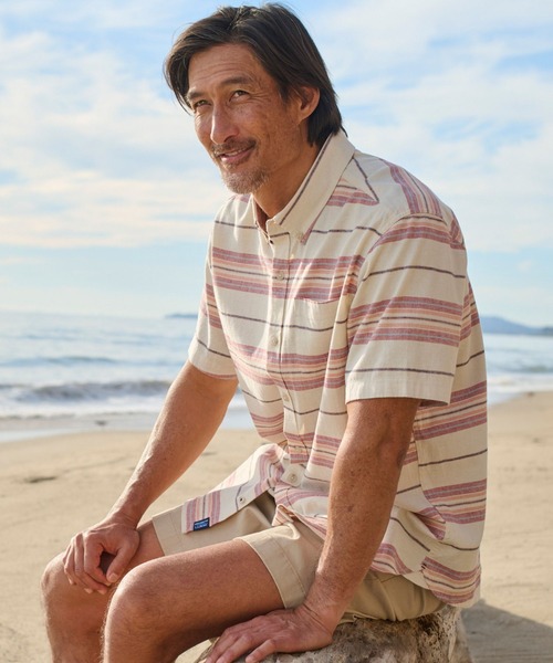 L.L.Bean(エルエルビーン)の「バックヤード・バーベキュー・シャツ、トラディショナル・フィット(ゆったりフィット) 半袖 ストライプ 米国フィット・レギュラー(シャツ/ブラウス・メンズ・グレー系その他/ブルー系その他・SMALL/MEDIUM/LARGE)」の5枚目の写真
