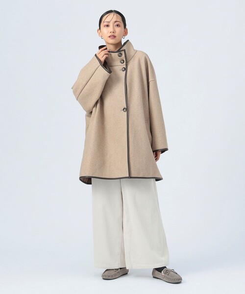 BEAMS HEART（ビームスハート）の「パイピング ポンチョ風 コート