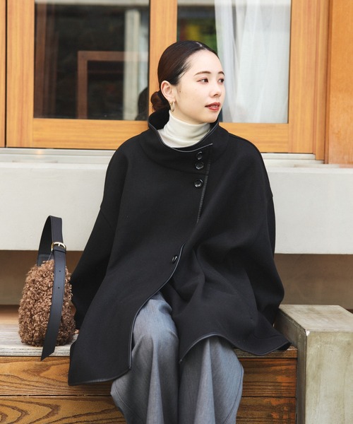 パイピング ポンチョ風 コート（ポンチョ）｜BEAMS HEART（ビームス