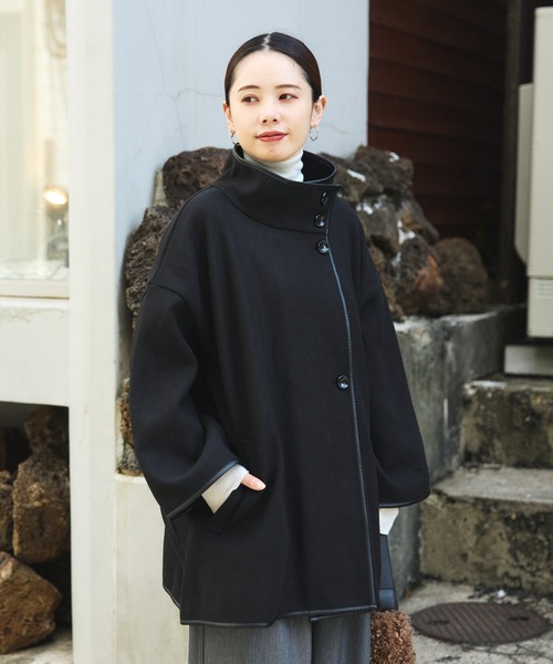 パイピング ポンチョ風 コート（ポンチョ）｜BEAMS HEART（ビームス