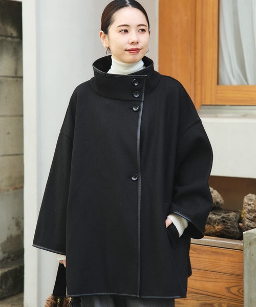 パイピング ポンチョ風 コート（ポンチョ）｜BEAMS HEART（ビームス