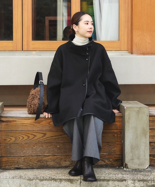 パイピング ポンチョ風 コート（ポンチョ）｜BEAMS HEART（ビームス