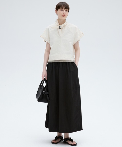 tageechita(タジチタ)の「【tageechita】バックルハイネック クロップドシャツブラウス(シャツ/ブラウス・レディース・アイボリー・S/M/L)」の14枚目の写真