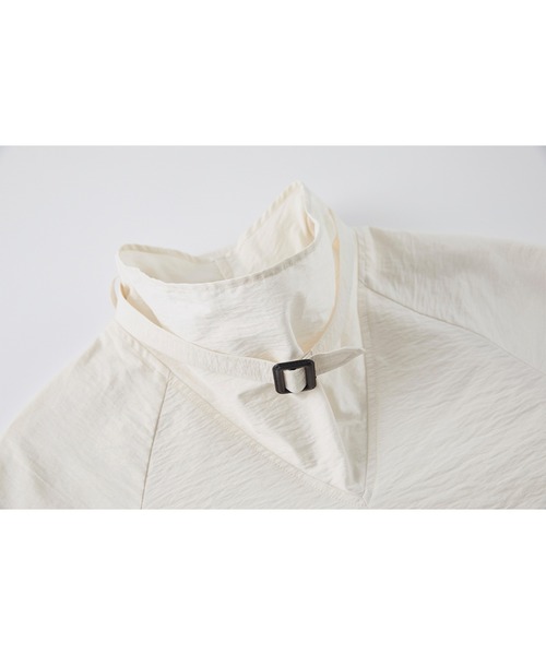 tageechita（タジチタ）の「【tageechita】パネル切替 スタンドカラーラグランシャツ（シャツ/ブラウス・レディース・アイボリー・S/M/L）」の4枚目の写真