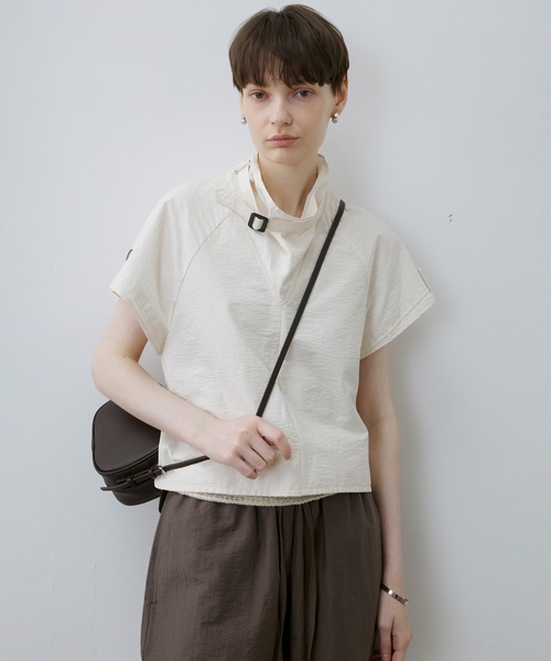 tageechita（タジチタ）の「【tageechita】パネル切替 スタンドカラーラグランシャツ（シャツ/ブラウス・レディース・アイボリー・S/M/L）」の10枚目の写真