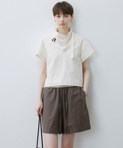 tageechita（タジチタ）の「【tageechita】パネル切替 スタンドカラーラグランシャツ（シャツ/ブラウス・レディース・アイボリー・S/M/L）」の13枚目の写真