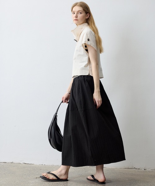 tageechita(タジチタ)の「【tageechita】バックルハイネック クロップドシャツブラウス(シャツ/ブラウス・レディース・アイボリー・S/M/L)」の22枚目の写真