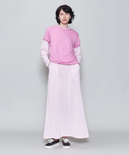 6（ロク）の「＜6(ROKU)＞コットンカシミヤ ベーシック Tシャツ