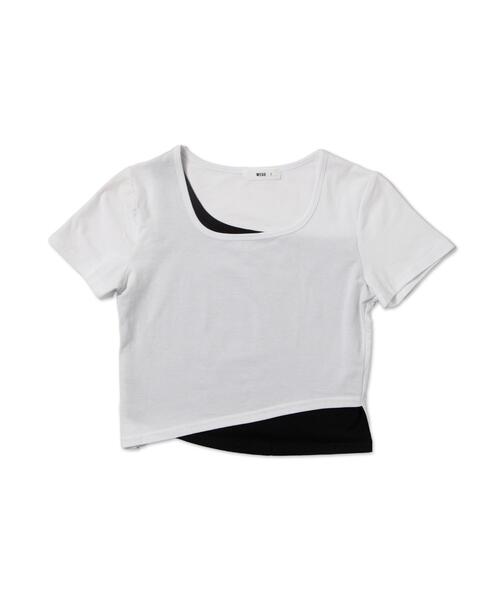 WEGO(ウィゴー)の「WEGO/アシンメトリーバイカラートップス(Tシャツ/カットソー・レディース・ブラック/ホワイト・FREE)」の15枚目の写真