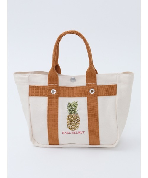 KARL HELMUT クマさん刺繍辛子色 トートバッグ肩紐付き（新品、未使用） KARL HELMUT クマさん刺繍辛子色 トートバッグ肩紐付き（新品