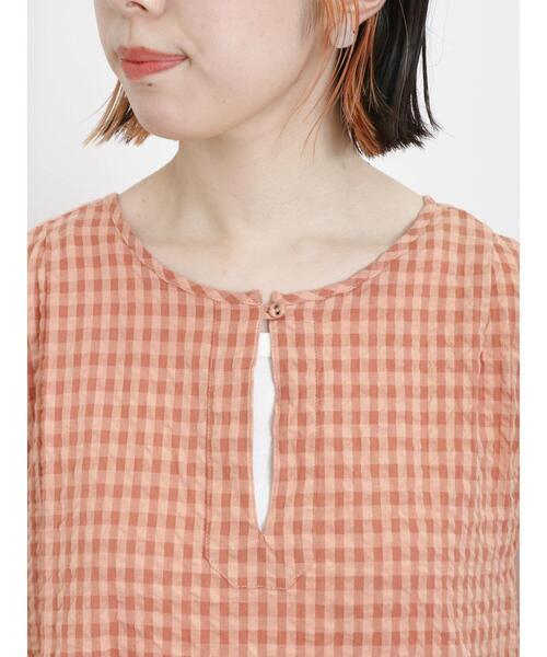 Samansa Mos2(サマンサ モスモス)の「◎ギンガムチェックワンピース(ワンピース・レディース・ブラック/ブラウン/ブルー/オレンジ・F)」の20枚目の写真