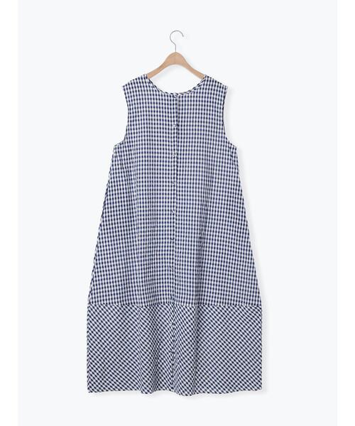 Samansa Mos2(サマンサ モスモス)の「◎ギンガムチェックワンピース(ワンピース・レディース・ブラック/ブラウン/ブルー/オレンジ・F)」の17枚目の写真