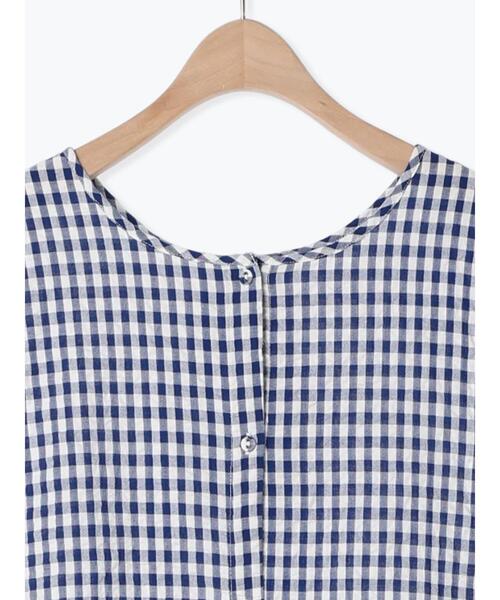 Samansa Mos2(サマンサ モスモス)の「◎ギンガムチェックワンピース(ワンピース・レディース・ブラック/ブラウン/ブルー/オレンジ・F)」の11枚目の写真