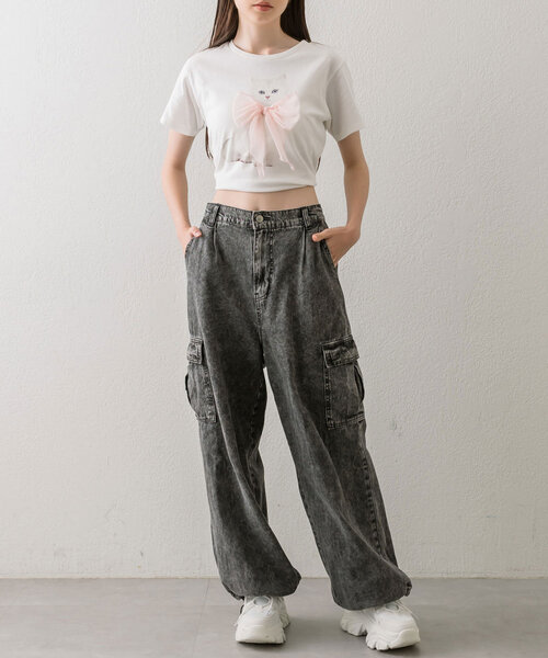ZADIG & VOLTAIRE スキニーデニム オリーブグリーン パンク 新品 WEB限定】デニムカーゴパンツ（デニムパンツ）｜OLIVE des OLIVE