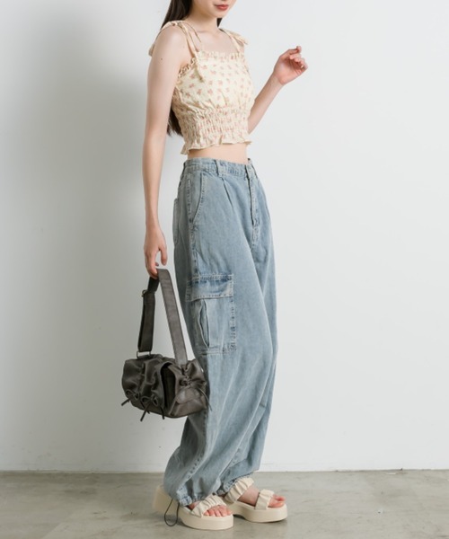 OLIVE des OLIVE（オリーブデオリーブ）の「【WEB限定】デニムカーゴパンツ（デニムパンツ・レディース・ブルー/ブラック/サックスブルー・FREE）」の22枚目の写真