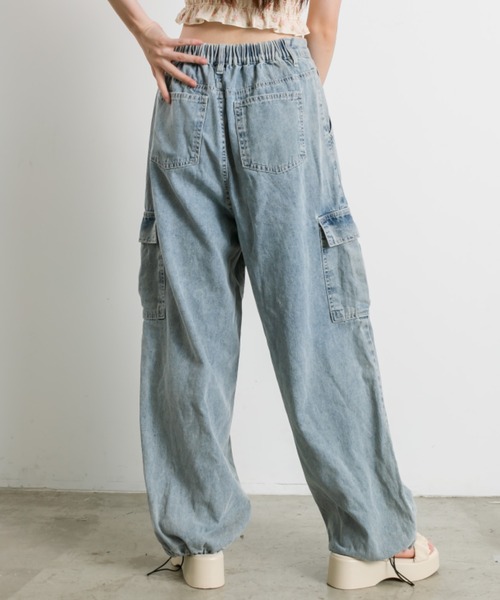 OLIVE des OLIVE（オリーブデオリーブ）の「【WEB限定】デニムカーゴパンツ（デニムパンツ・レディース・ブルー/ブラック/サックスブルー・FREE）」の20枚目の写真