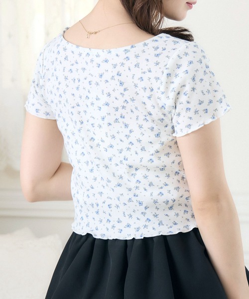 ems excite（エムズエキサイト）の「チュールドッキングメロウCT（Tシャツ/カットソー・レディース・ブラック/ピンク/ホワイト系その他・FREE）」の7枚目の写真